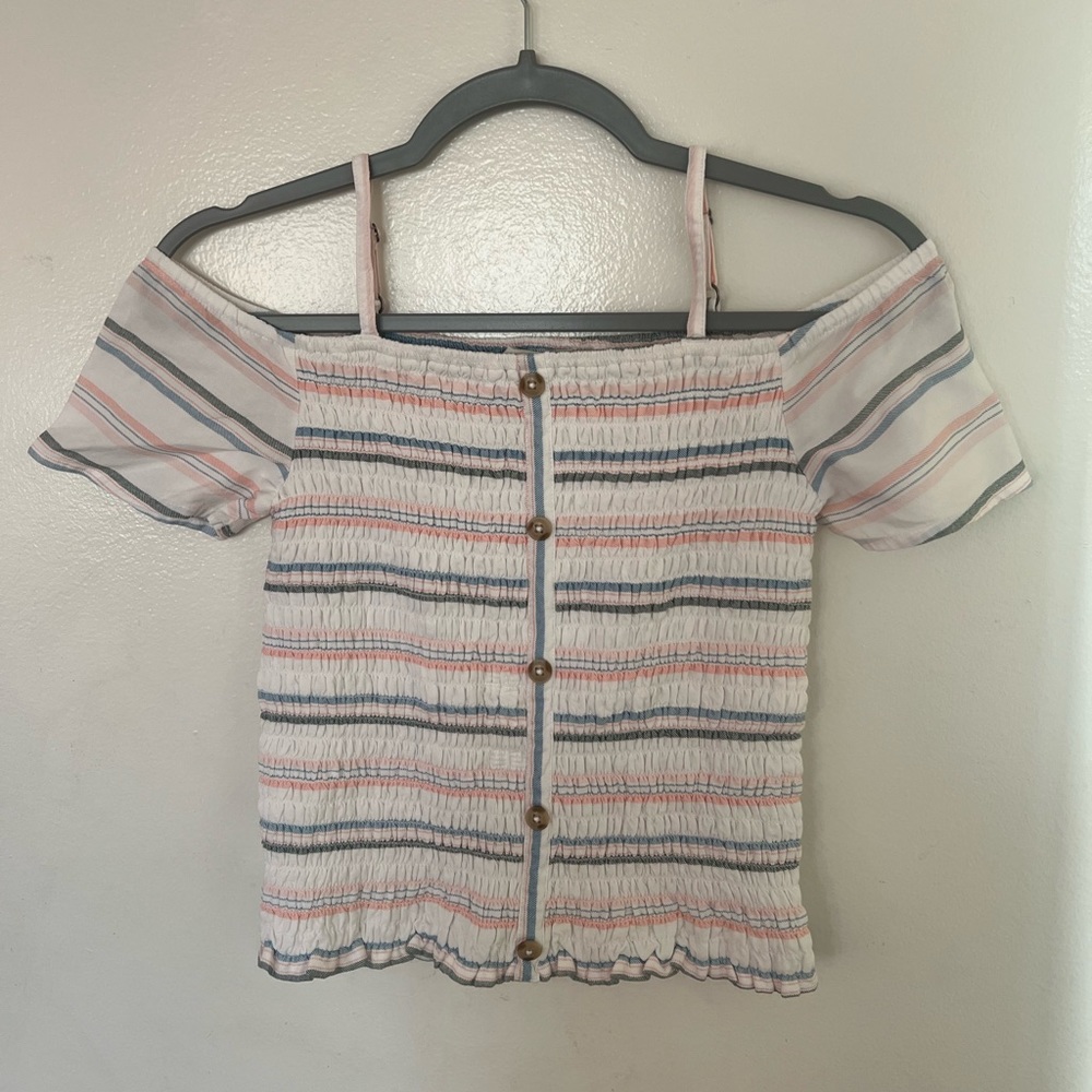 Abercrombie kids tank with off the shoulder sleeves size 13/14